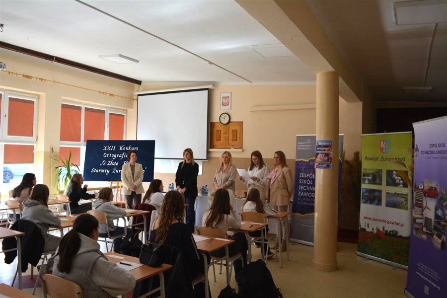 Konkurs Ortograficzny Złote Pióro Starosty Żuromińskiego🖋